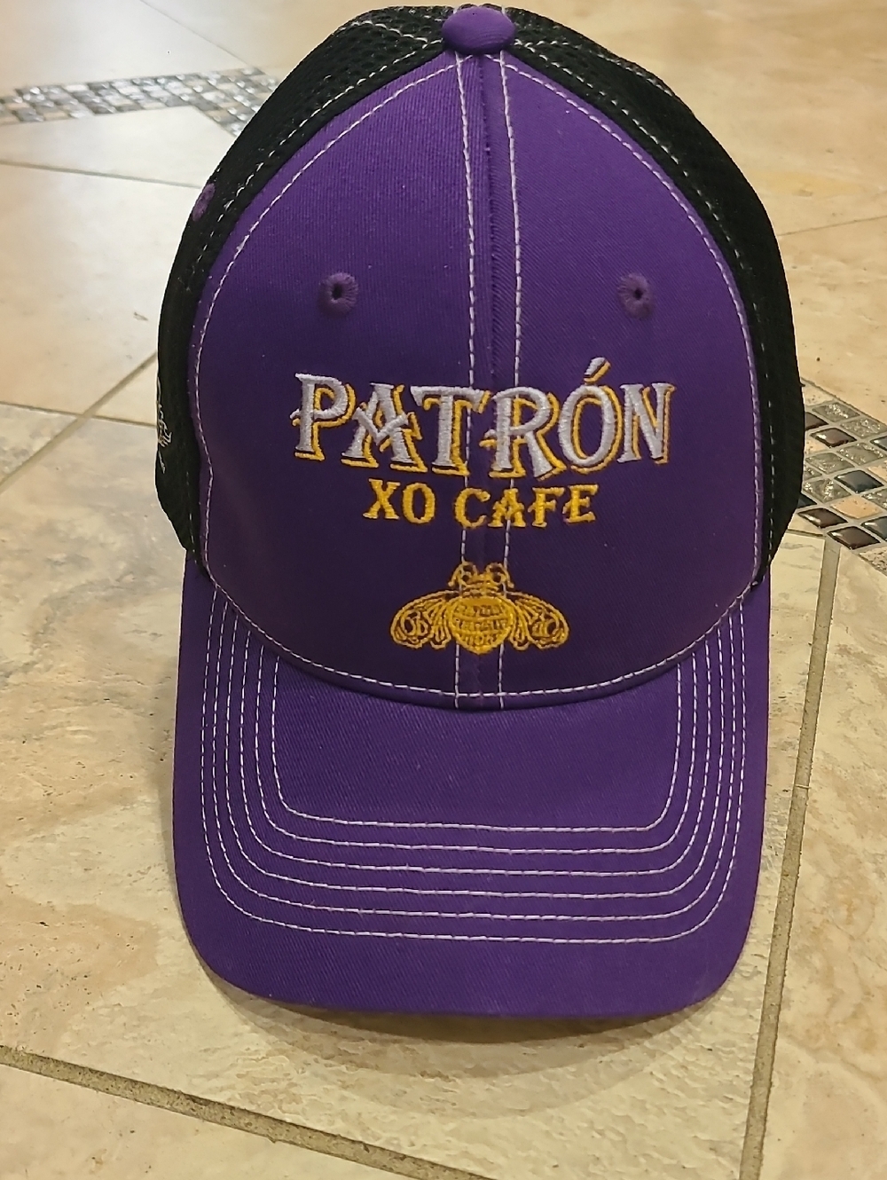 Patrón XO Cafe Purple and Black Mesh Trucker Hat